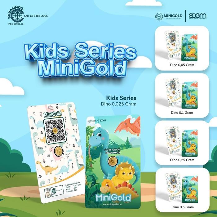 MiniGold Gift Series DINO Emas Mini Logam Mulia 24 Karat