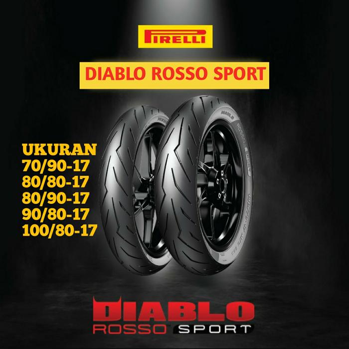 Pirelli Diablo Rosso Sport 80/80-17 80/90-17 90/80-17 Ban Pirelli