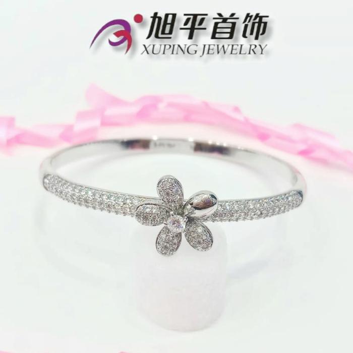 Gelang XUPING Bunga Permata Lapis Emas Putih