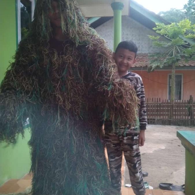 BAJU RIMBA TNI/BAJU SNIPER/BAJU GILLIE/LATIHAN TNI