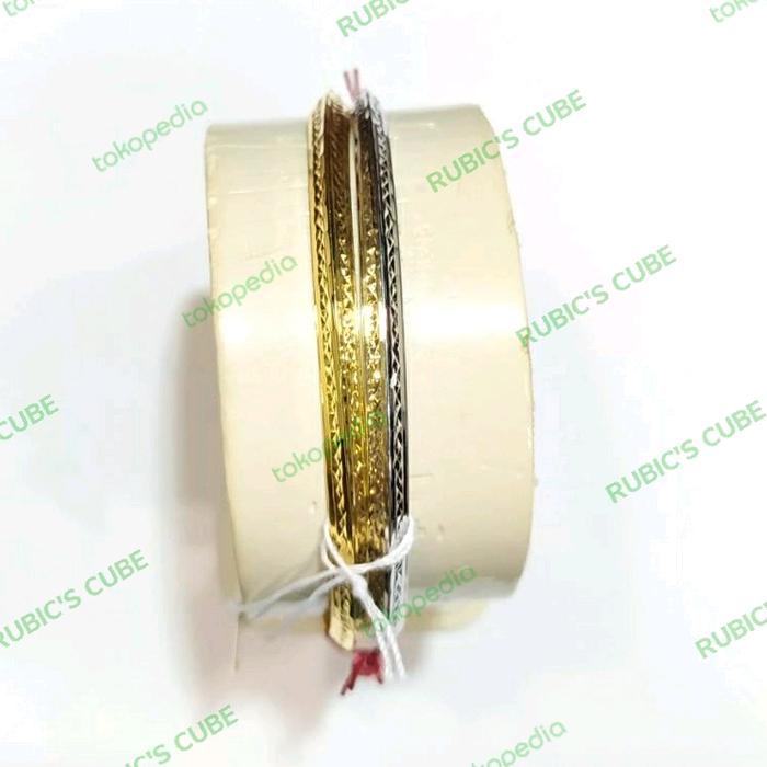 Gelang Keroncong Dua Warna Emas Kuning 700