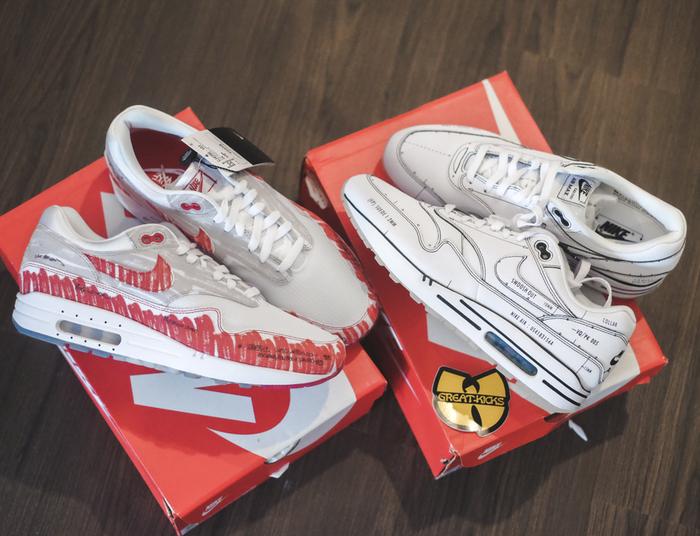 Original 100% Nike Air Max 1 Sketch to Self Tinker Hatfield