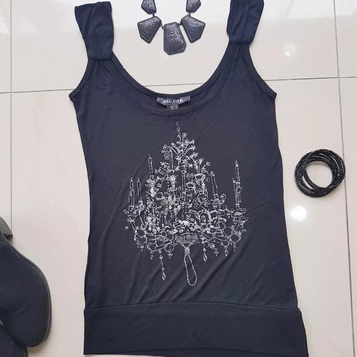 baju atasan tanktop wanita mango jeans branded original kutung seksi