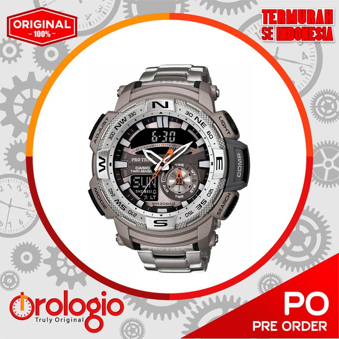 Jam Tangan Casio Protrek Twin Sensor Prg-280d-7 Compass Thermometer