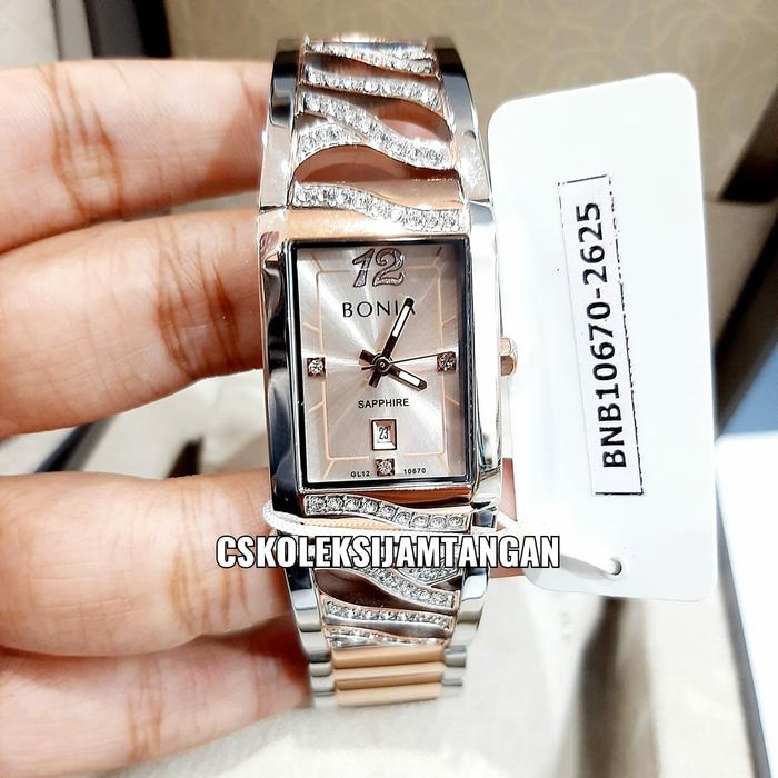 JAM TANGAN WANITA BONIA BNB10670-2625 SAPPHIRE SILVER ROSEGOLD ORIGINA