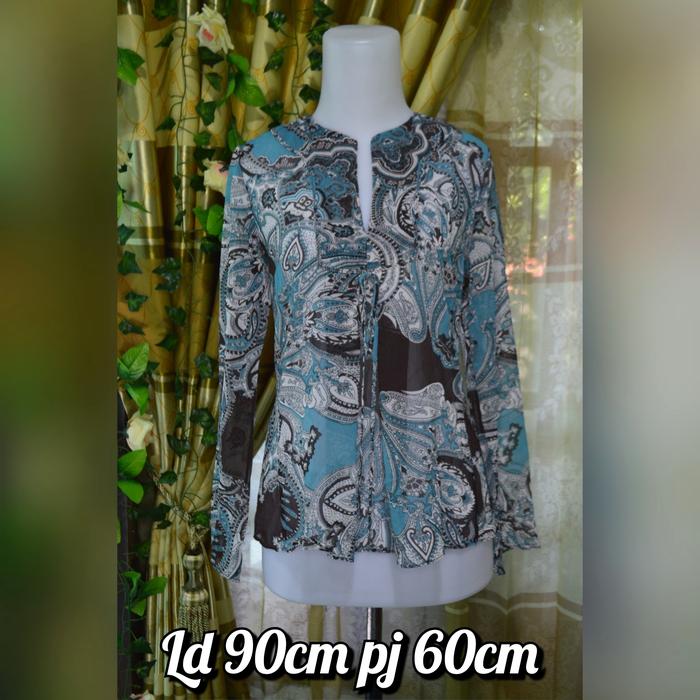 atasan wanita sifon motif batik nerawang
