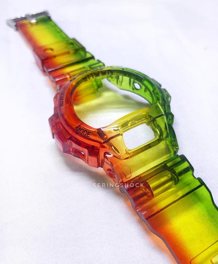 BNB Gshock GDX6900 RASTA CLEAR Strap Besel Casio G-shock