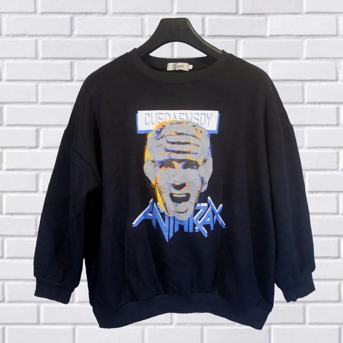 CREWNECK BAND ANTHRAX, SECOND THRIFT, SZ L, CN130