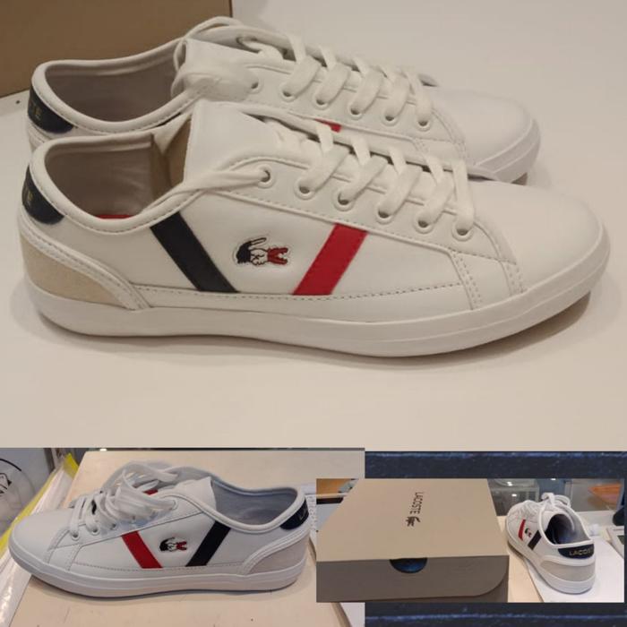 SEPATU SNEAKERS WANITA LACOSTE Sideline Tricolore Leather ORI