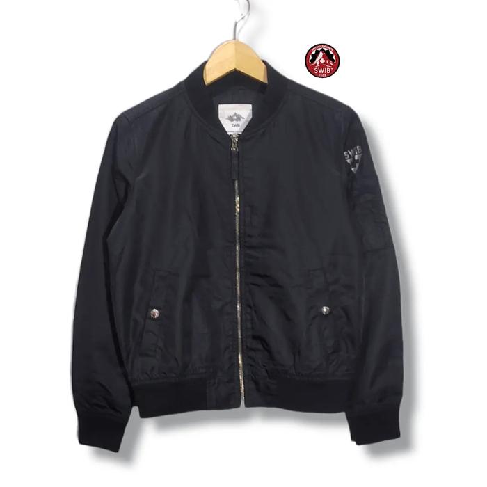 SWIB Bomber Jacket Black Size tag S (P58xL50)