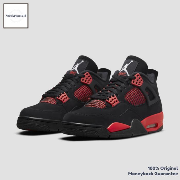 Air Jordan 4 Retro Red Thunder Original Resmi (100% Authentic)