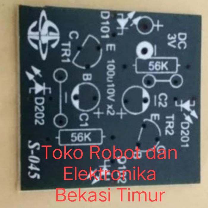 pcb lampu led flip flop hasta karya anak sekolah lengkap komponen