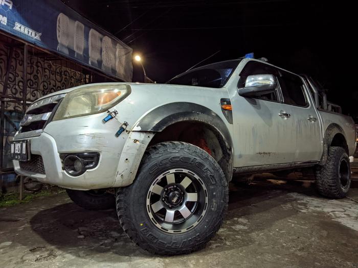 modifikasi velg offroad ford ranger pakai velg 15 lebar 10