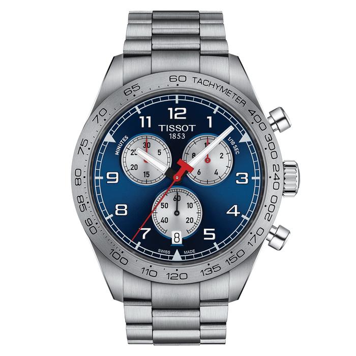 Jam Tangan Pria Tissot PRS 516 Chronograph T131.617.11.042.00 Biru 45mm Stainless Steel