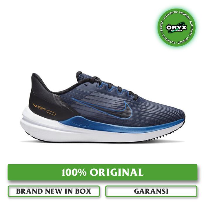 Nike Air Winflo 9 Obsidian / Black / White / Dark Marina Blue