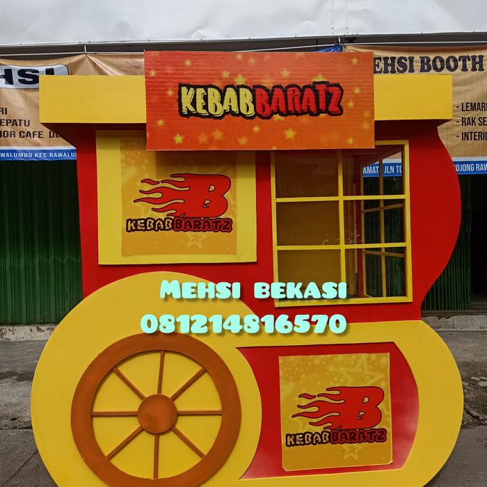Gerobak / Booth kebab, burger, roti panggang dll