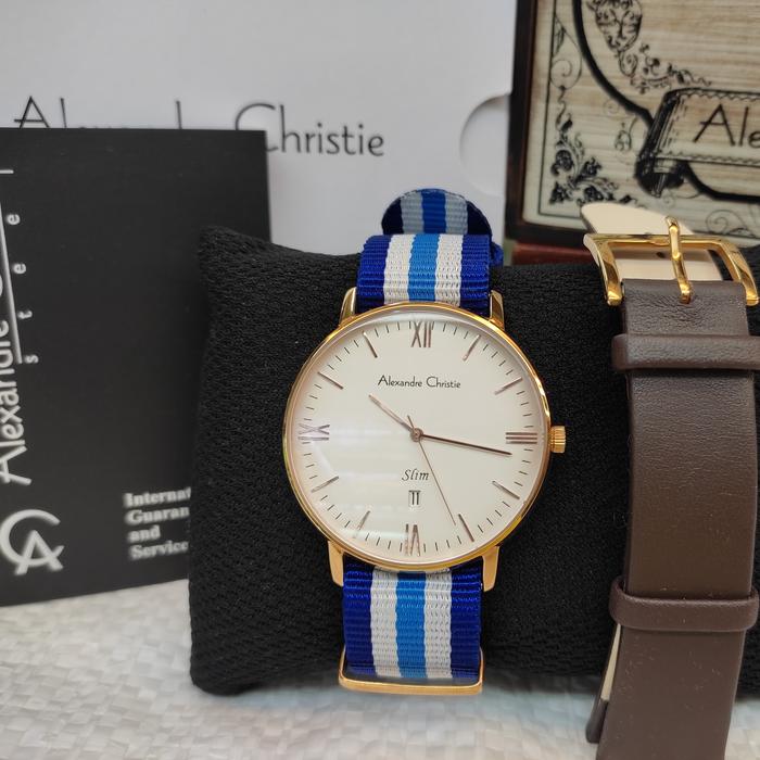 Jam Tangan Analog Unisex ORIGINAL Alexandre Christie Ac 8420 MD Steel