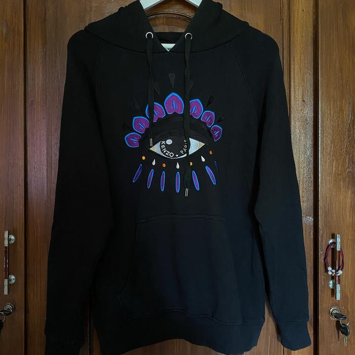 Kenzo eye black hoodie original - m