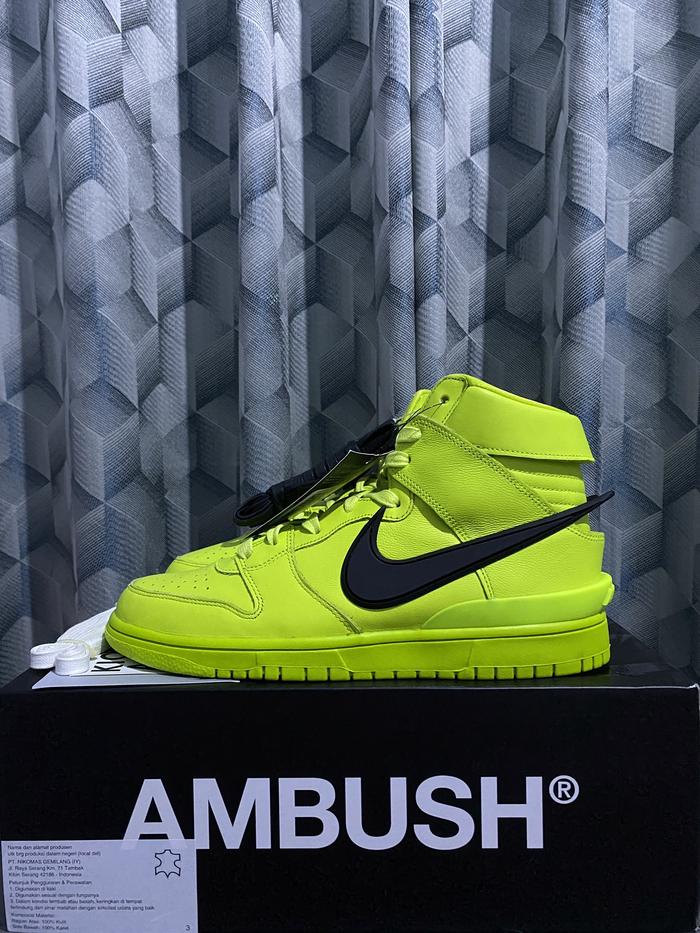 Nike Dunk High AMBUSH Flash Lime US 9 // EUR 42.5