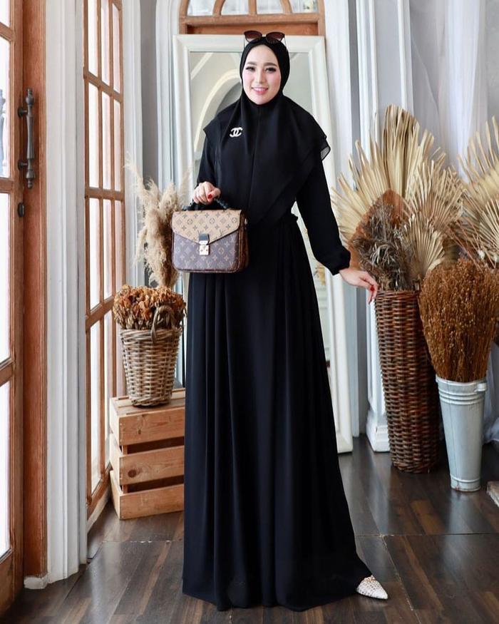 RABANIA SYARI Gamis Syari Set Kerudung Gamis Syari Model Terbaru