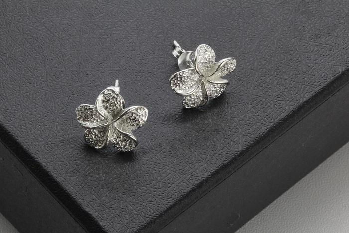 GIWANG JEPUN ANTING BUNGA PERAK 925 HANDMADE BALI