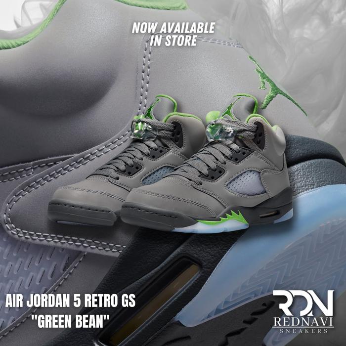 Air Jordan 5 Retro GS Green Bean Original