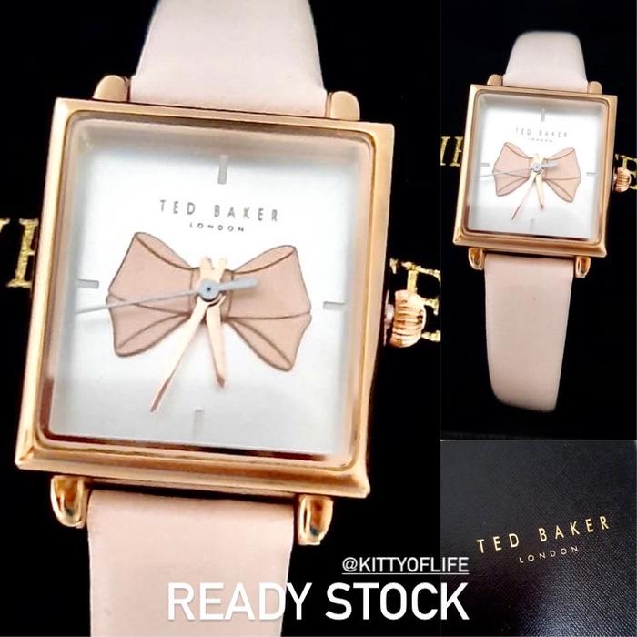 Jam Tangan Ted Baker Isabella Bow Leather Strap Watch Original