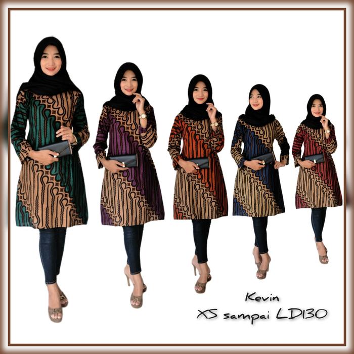 Tunik Batik Atasan Dress Batik Seragam Guru TK PAUD