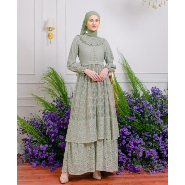 [Booked] PO Nadja Dress Sage Green size M by Ainayya.id