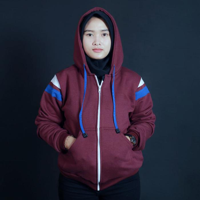 Jaket Hoodie Cosplay Wanda Vision Maroon After Battle Bahan Fleece Katun Adem Tebal Nyaman