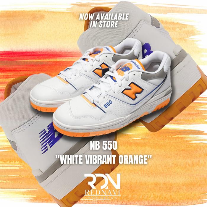 New Balance 550 Lakers White Vibrant Orange Original