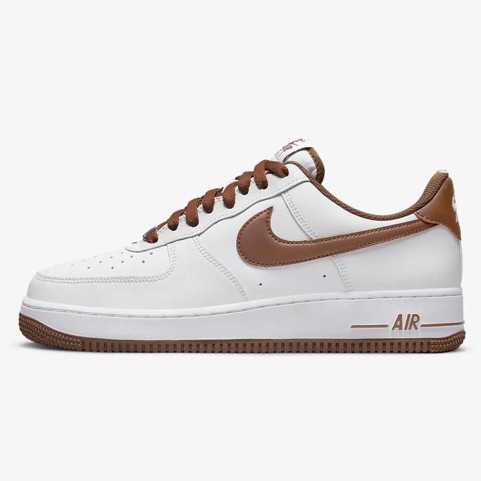 NIKE AIR FORCE 1 '07 WHITE PECAN BROWN ORIGINAL