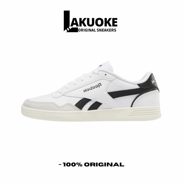 SEPATU REEBOK ROYAL TECHQUE T WHITE BLACK ORIGINAL