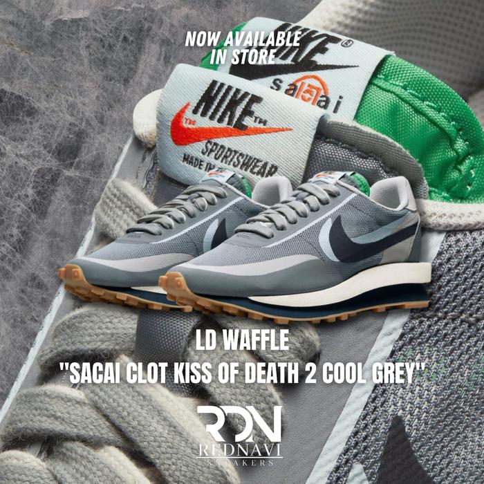 Nike LD Waffle Sacai CLot Kiss Of Death 2 Cool Grey Original