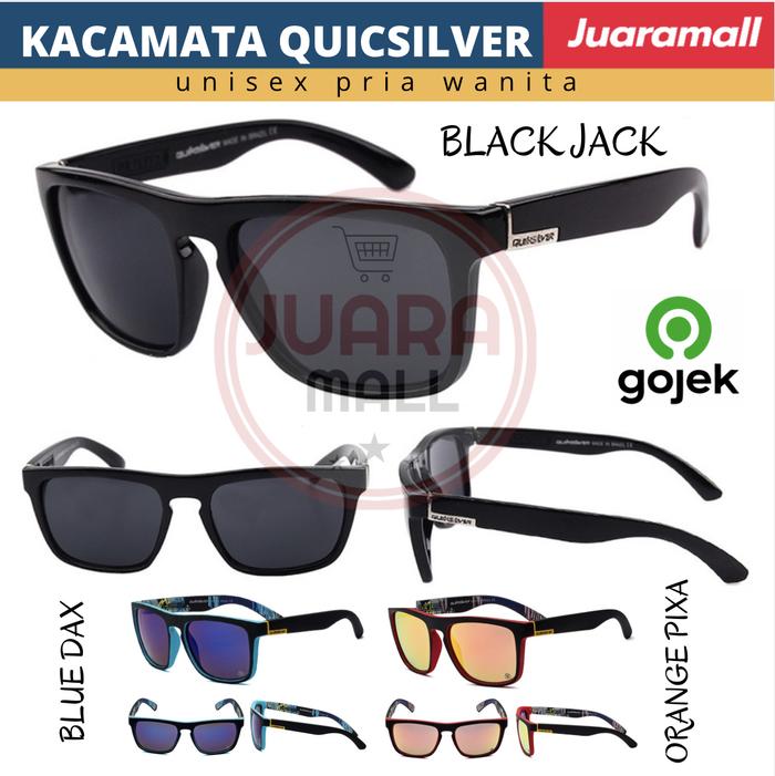 KACAMATA QUICKSILVER PRIA WANITA HITAM QUICKSILVER BLACK MATE ORIGINAL