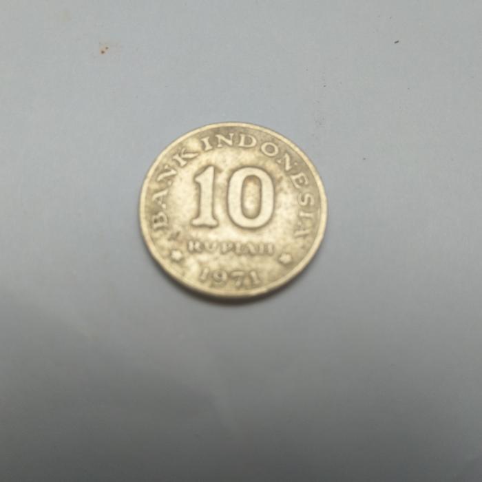 koin 10 rupiah thun 1971
