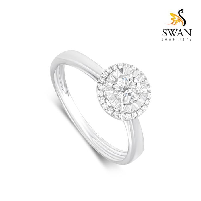 Cincin Wanita Berlian GIA 0.20carat Swan Jewellery