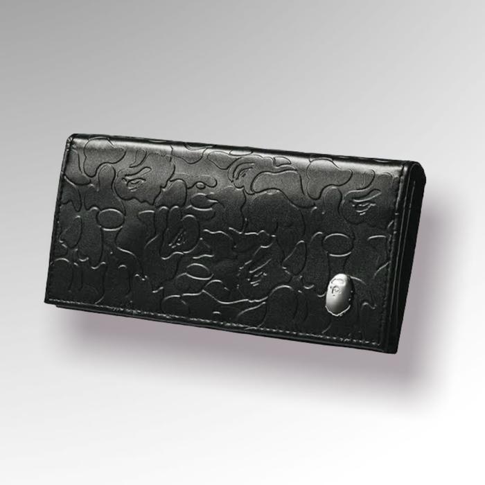 Dompet Bape A Bathing Ape Wallet Embossed Camo Leather