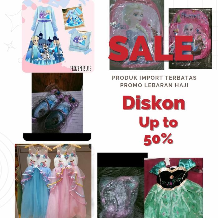 [WinnerOde]Dress princess sepatu baju aksesoris import promo obral