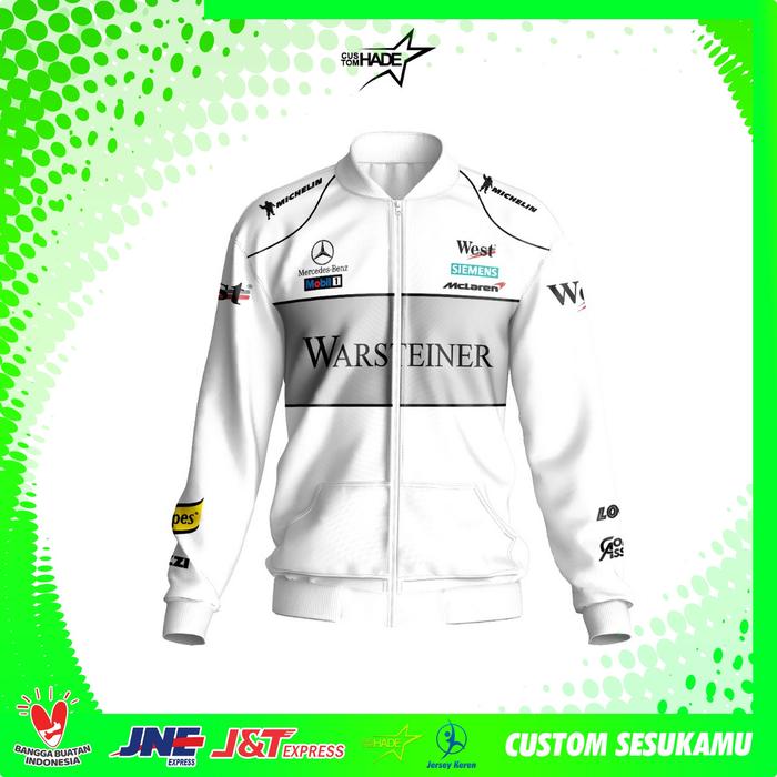 Jaket Bomber Racing Team McLaren F1 Customhade Jaket Bomber Custom