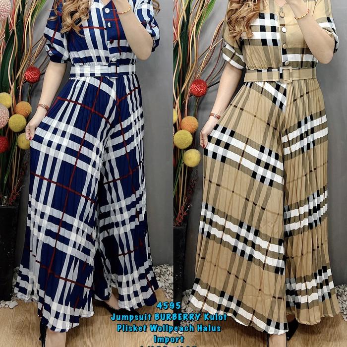 jumpsuit Kulot Plisket Wollpeach Halus Import 133.000