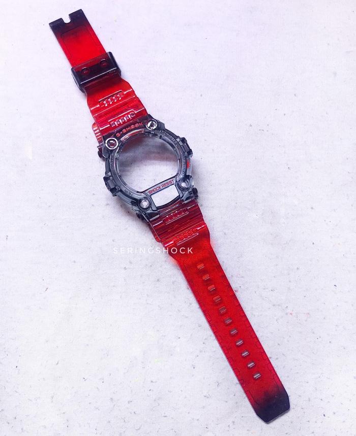 BNB Gshock G7900 RED BLACK CLEAR Strap Besel Casio G-shock