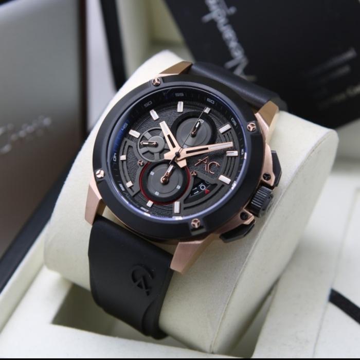 ALEXANDRE CHRISTIE AC 9602 ROSEGOLD BLACK AC9602 PRIA ORIGINAL RUBBER