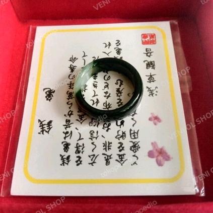 Cincin Giok Taiwan Hijau Tua