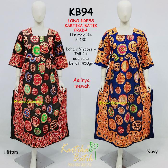 KB94 ALdera - Daster Kartika Batik Long Dress Prada Pesta Tali 4