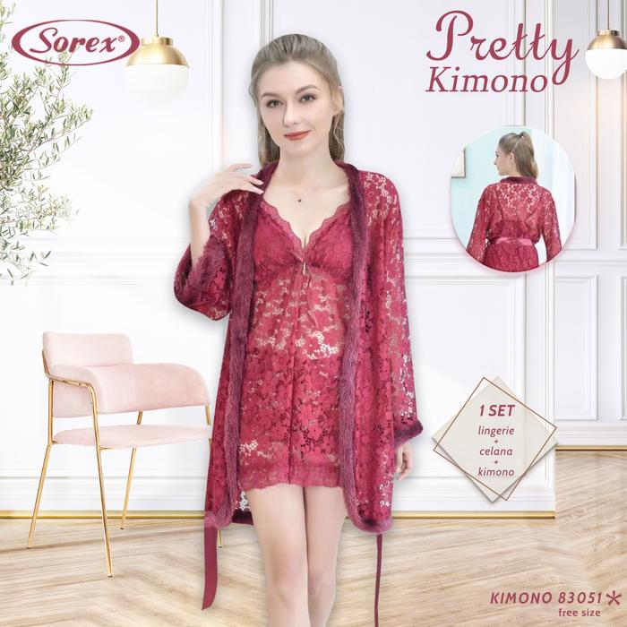 Lingerie baju tidur Sorex KIMONO 83051 ISI 1 SET
