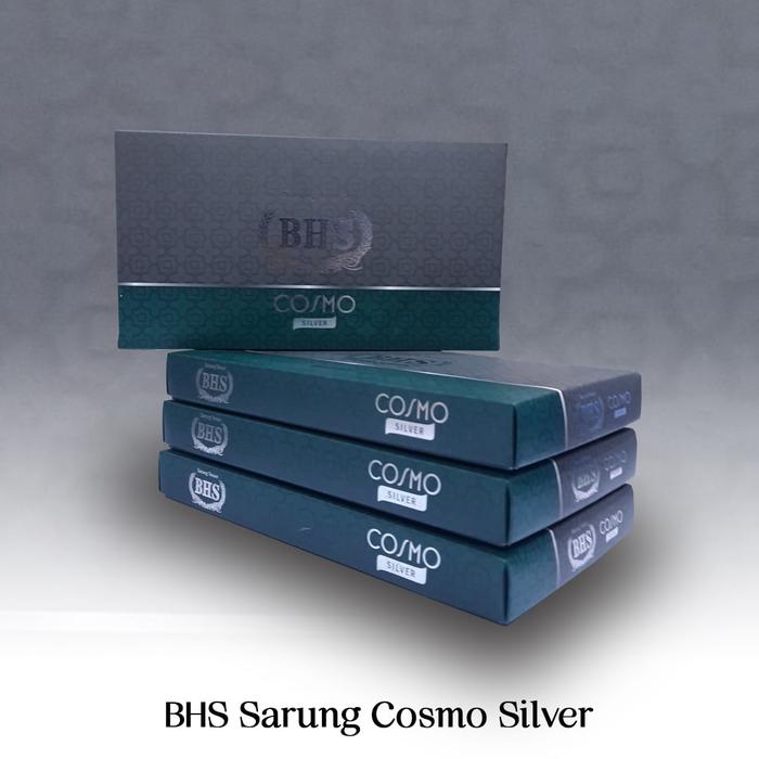 BHS Sarung COSMOS SILVER Dewasa Tenun Premium Perlengkapan Ibadah Sholat Pria Lingkar 200 Cm Panjang