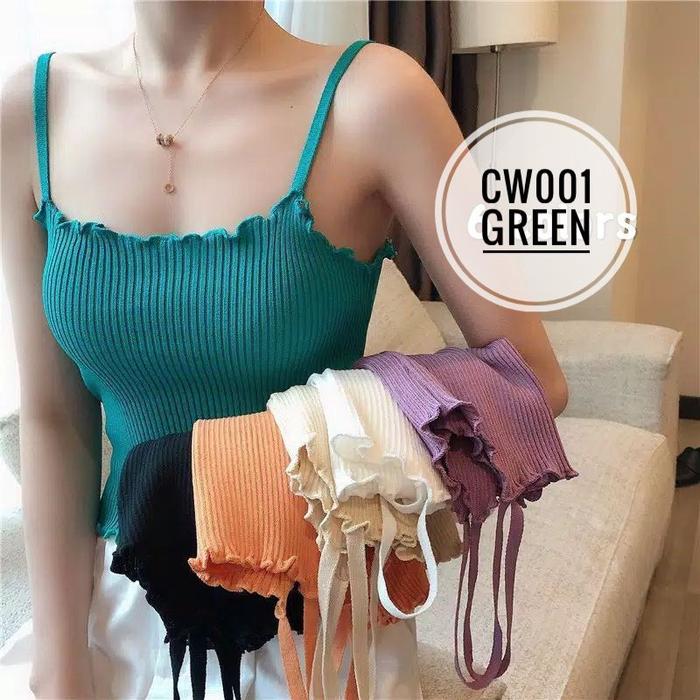 BRA TANKTOP WANITA / TANKTOP DENGAN CUP BRA / TANKTOP SQUARE