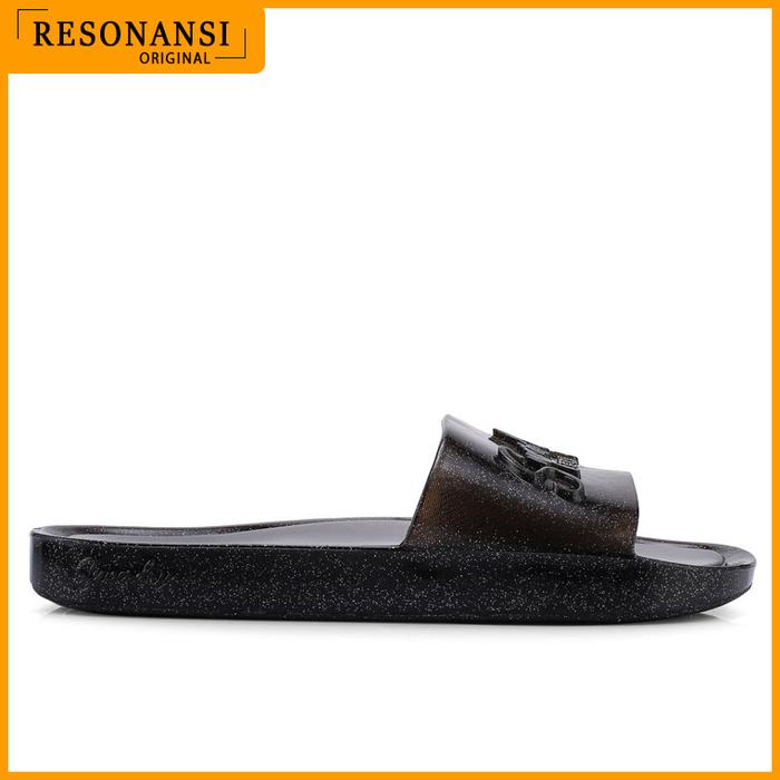 SANDAL TERBARU WANITA SUPERDRY ORIGINAL MOULDED POOL SLIDE HITAM EMPUK
