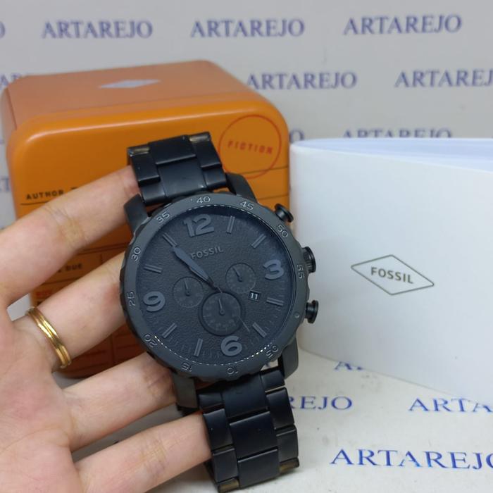 JAM TANGAN PRIA FOSSIL JR1401 FULL BLACK 1401 Original